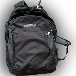 Plain Black Jansport Backpack - Adult/High School - Excellent Condition